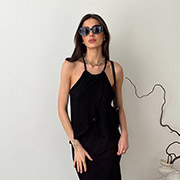 Майка жіноча в'язана Loren Art Knit чорна