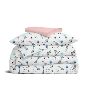 Дитяча постільна білизна в ліжечко BLUE WILDFLOWERS Cosas білий