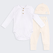 Комплект КП296 трикотаж-рубчик Bembi 210-молочний-білий
