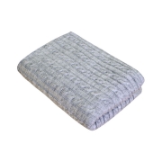 Плед в'язаний Прованс Soft коси сірий 003