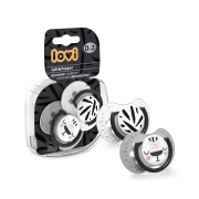 LOVI Пустышка силиконовая динамическая 0-3 м 2 шт. Salt&Pepper