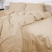 Простирадло 17-0602 Stripe Creamy бязь MirSon