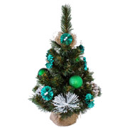 Ялинка настільна з декором Смарагдове сяйво Новогодько 903810