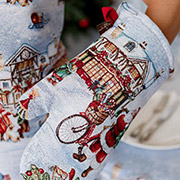 Гобеленова новорічна рукавиця-прихватка Carousel Прованс в асортименті