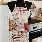 Фартух кухонний Печворк бордо Господиня Прованс