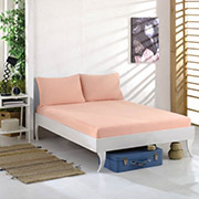 Простирадло трикотажне однотонне на гумці Coral Good-Dream кораловий