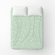 Простирадло з бязі Волошки білі на зеленому Щ140 Home Line