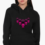 Худі жіночий Солдати Гра в кальмара Squid Game MobiPrint 8921-3357 чорний