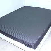 Простирадло на гумці 30-0012 Dark Gray сатин-страйп MirSon