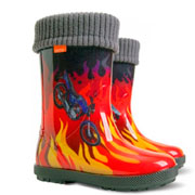 Гумові чобітки Demar Hawai Lux Print Exclusive Вогонь