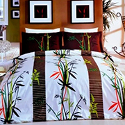 Комплект постельного белья бязь люкс Selena Бамбук коричневый 100101