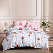 Постільна білизна Полунички-клітинка 200494 ранфорс Selena