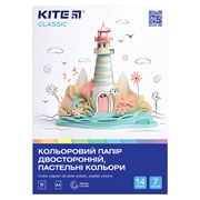 Бумага цветная двусторонняя 14 листов A4 Classic Kite K-427