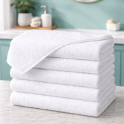 Набір із 6 махрових рушників 40х70см Hotel 500г SoundSleep білий