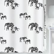 Шторка для ванної текстильна Spirella SERENGETI 10.19148 polyester чорно-біла