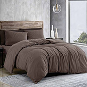 Комплект постільної білизни Monochrom Brown SoundSleep бязь шоколадний