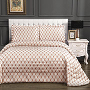 Покривало жаккардовое з наволочками Arya Semia світло-бежеве