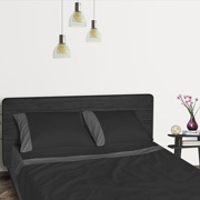 Постільна білизна з простирадлом на гумці сатин Aero Black Diamond Sonex