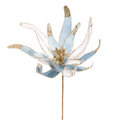 Цветок декоративный 34 см Рождественская звезда Yes! Fun 974956 голубая