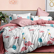 Комплект постельного белья Selena Королевский Фламинго ранфорс 200318