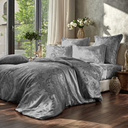 Наволочка сатин жаккард Jacquard Nonpareil Noble Grey SoundSleep сірий
