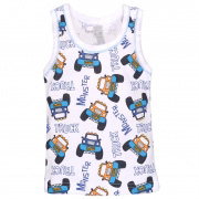 Майка для хлопчика Татошка 2505228смс біла з набивкою