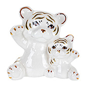 Фігурка декоративна порцелянова Тигр з дитиною 9см Lefard 149-447