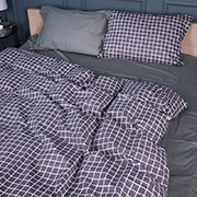 Постільна білизна 22-1372 Silver Checkered сатин MirSon