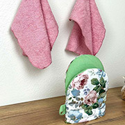 Набір рукавиця-прихватка та 2 махрові рушники Прованс Рожевий