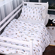 Постільна білизна в дитяче ліжечко 03 Animals Poplin Line Kids поплін MirSon