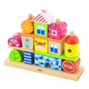 Дерев'яна пірамідка Viga Toys Містечко 50043