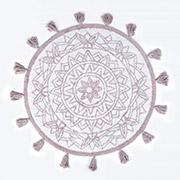 Круглий килимок у ванну кімнату Layla Irya stone коричневий