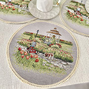 Серветка гобеленова кругла 25 см LiMaSo Round1178M-25D