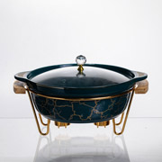 Марміт круглий 2 л Yiwu LC-715 зелений мармур