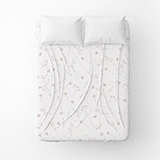 Простирадло Волошки бязь Home Line рожево-лілові на білому