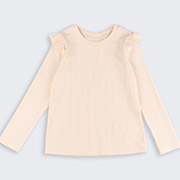 Лонгслів для дівчинки ФТ20 трикотаж-рубчик Бембі 200-молочний