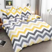 Постільна білизна мікросатин Зигзаги Stella Prima сіро-жовтий