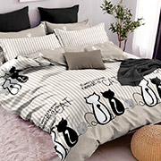 Постільна білизна Милі котики беж 102120 бязь-люкс Selena