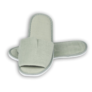 Тапочки велюрові з відкритим носком HL Textile сірі