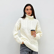 Светр жіночий Олівія oversize Art Knit молочний