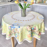 Скатертина кругла великодня оксамитова SKOP01 LiMaSo