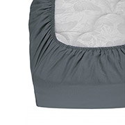 Простирадло однотонне на гумці Dark Grey бязь 75% бавовна Good-Dream темно-сірий
