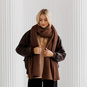 Шарф в'язаний Winter Mood Art Knit коричневий