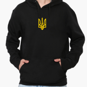 Худі чоловічий Герб України MobiPrint 9225-3790 чорний