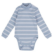 Боді-гольф для хлопчика Bembi БД27 шардон-інтерлок 402-блакитний-смужка