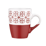 Чашка керамічна 320 мл Ornament Ardesto AR3045R червоно-біла