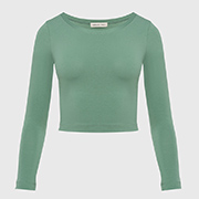 Жіночий лонгслів укорочений German Volf зелений