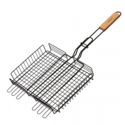 Решітка для барбекю з дерев'яною ручкою 25х30 см Maestro MR1002