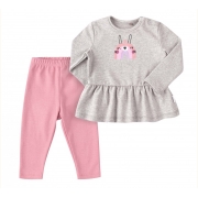 Костюм для дівчинки Бембі KS671 сіро-рожевий