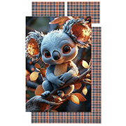 Постільна білизна для дитячого ліжечка Коала поплін Home Line блакитно-помаранчевий